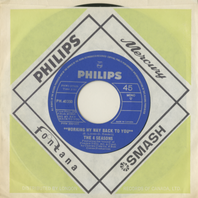 Working My Way Back To You / Too Many Memories (1965)