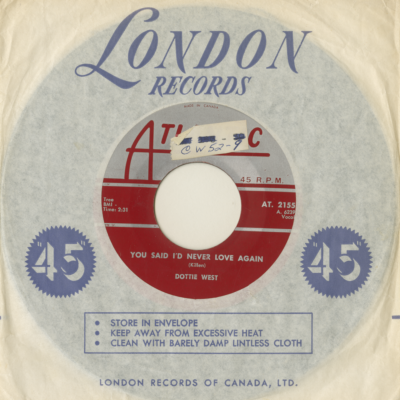 You Said I'd ---Never Love Again / I'll Pick Up My Heart (1962)