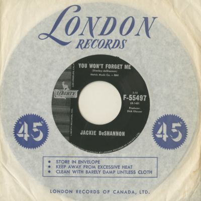 You Won't Forget Me / I Don't Think So Much Of Myself Now (1962)